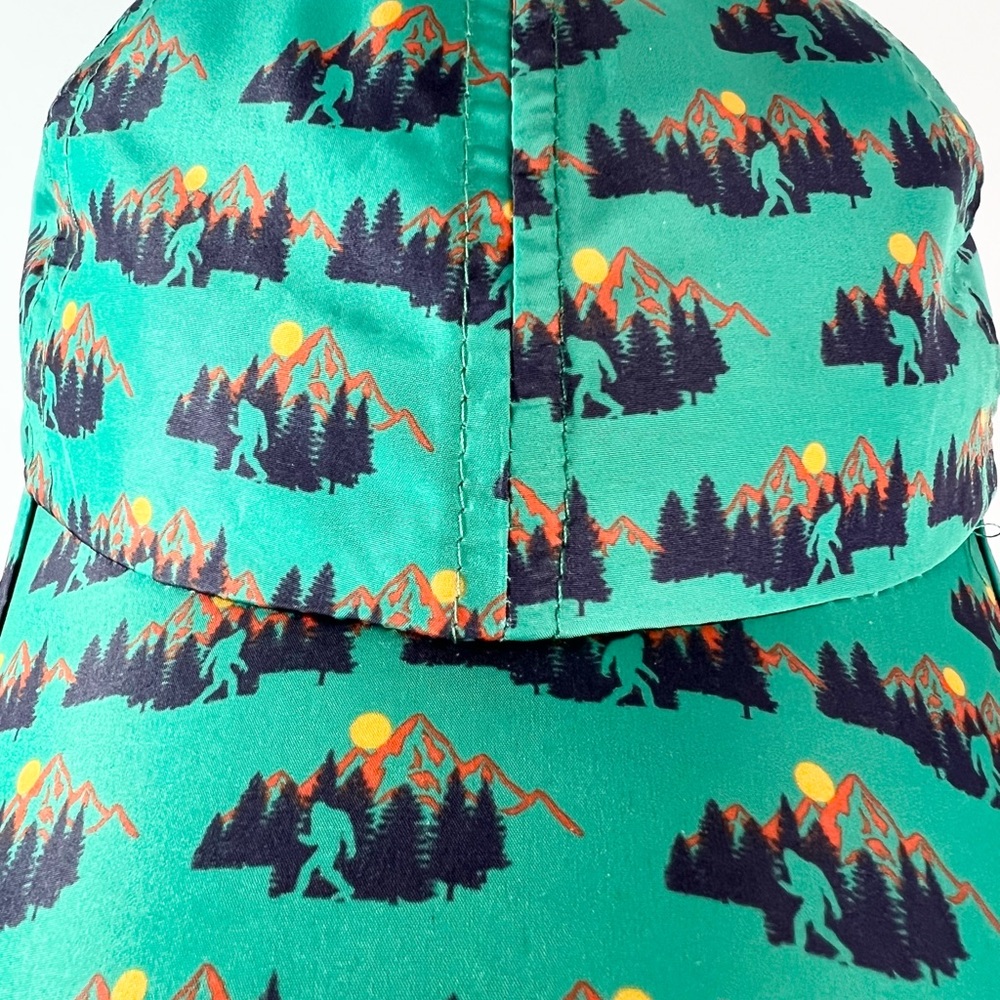 Sprints Bigfoot Running Hat Cap Sasquatch Mountain Forest Print Adjustable OS - Picture 6 of 8